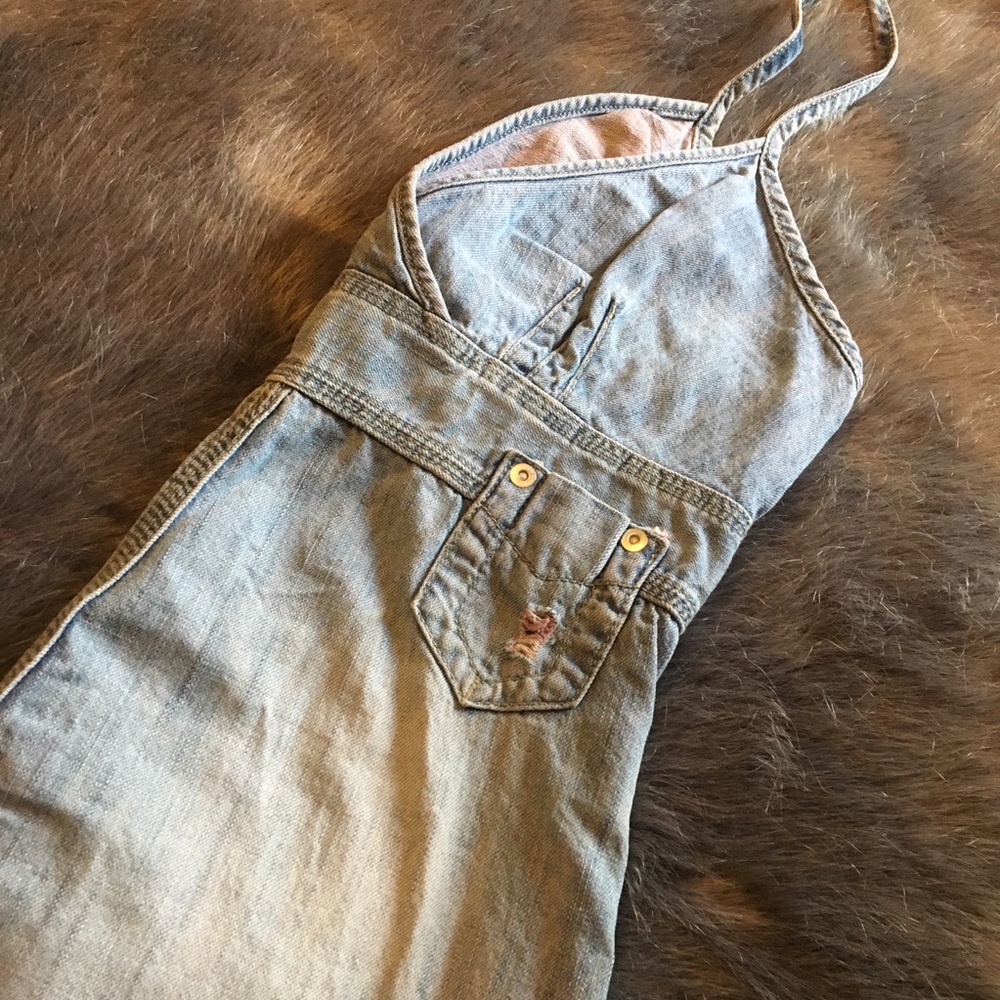 Denim Halter Sundress